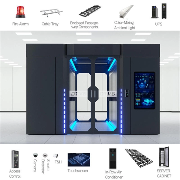 How to press down the glass door of a network server rack 